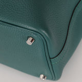 Hermès 2017 Malachite Clemence Picotin 18 PHW - FashioNica