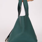 Hermès 2017 Malachite Clemence Picotin 18 PHW - FashioNica