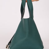 Hermès 2017 Malachite Clemence Picotin 18 PHW - FashioNica