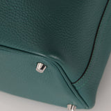 Hermès 2017 Malachite Clemence Picotin 18 PHW - FashioNica
