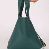 Hermès 2017 Malachite Clemence Picotin 18 PHW - FashioNica