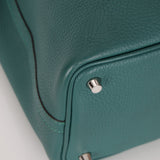 Hermès 2017 Malachite Clemence Picotin 18 PHW - FashioNica