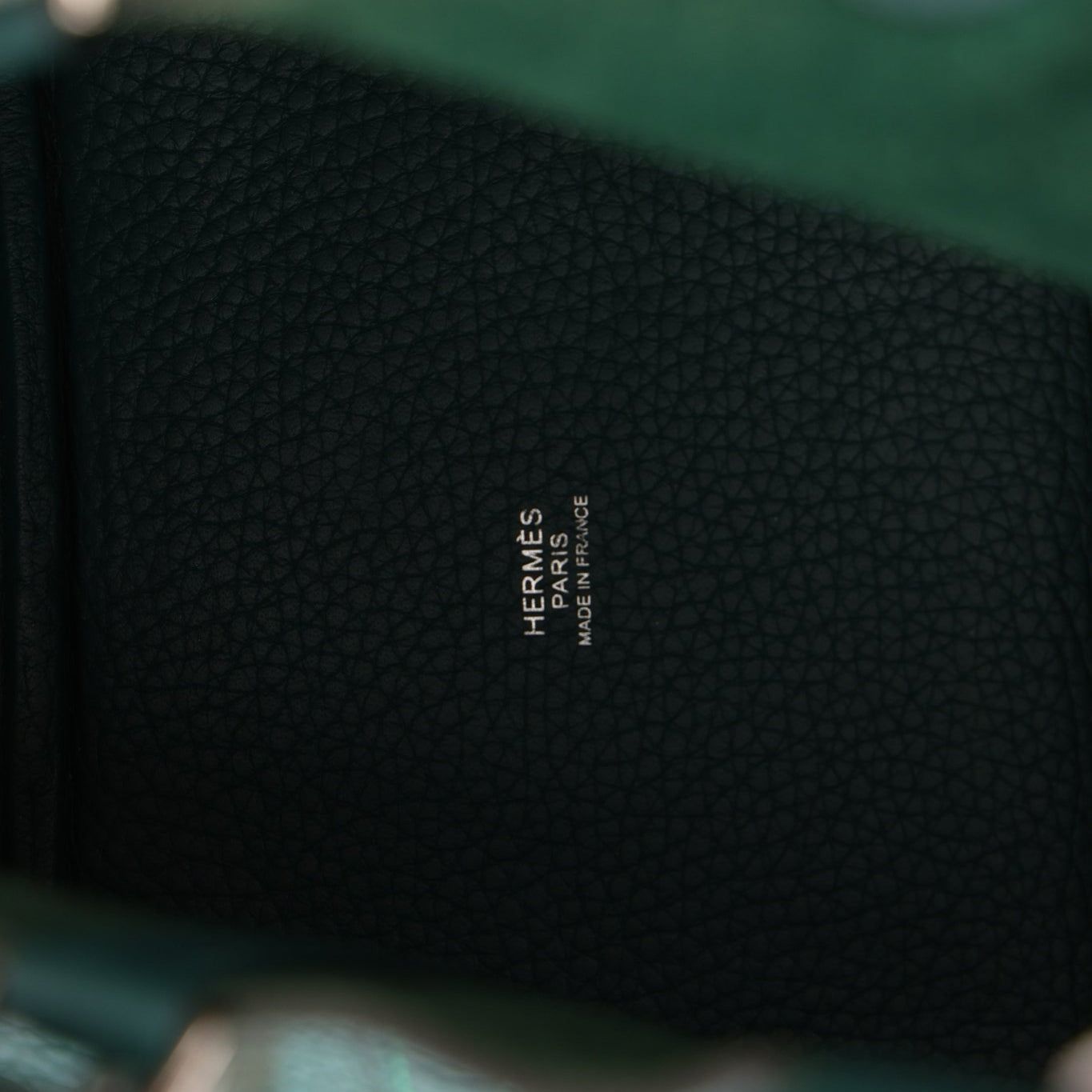 Hermès 2017 Malachite Clemence Picotin 18 PHW - FashioNica