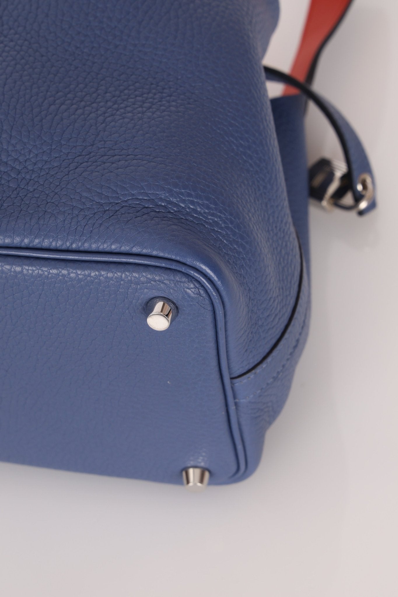 Hermès 2018 Bleu Brighton Capucine Taurillon Clemence and Swift Éclat Picotin Lock 18 PHW - FashioNica