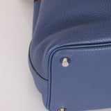 Hermès 2018 Bleu Brighton Capucine Taurillon Clemence and Swift Éclat Picotin Lock 18 PHW - FashioNica