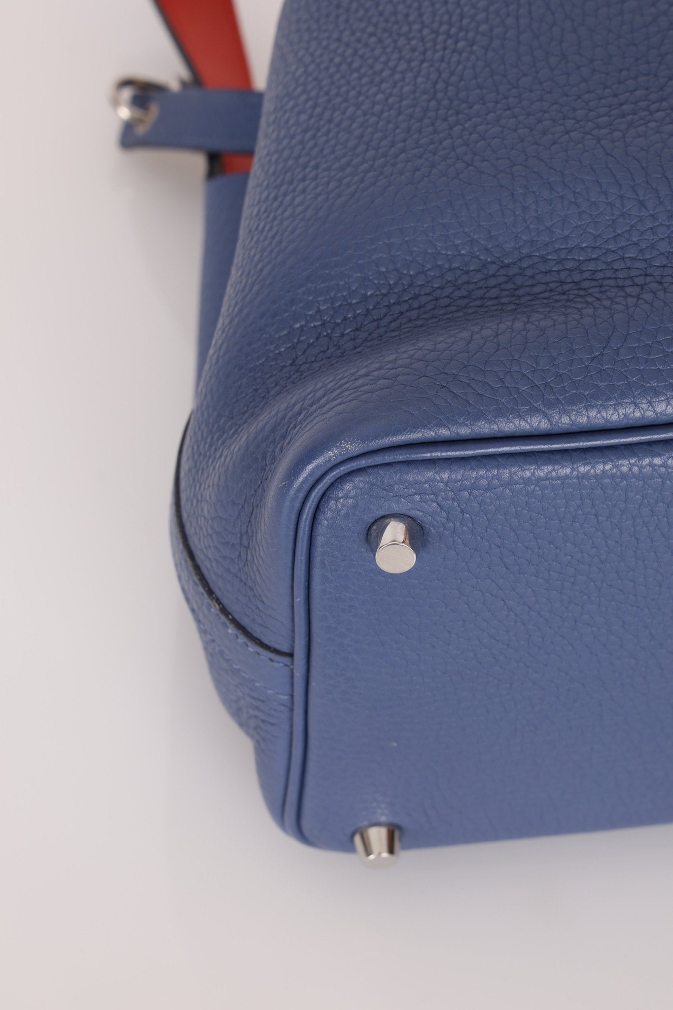 Hermès 2018 Bleu Brighton Capucine Taurillon Clemence and Swift Éclat Picotin Lock 18 PHW - FashioNica