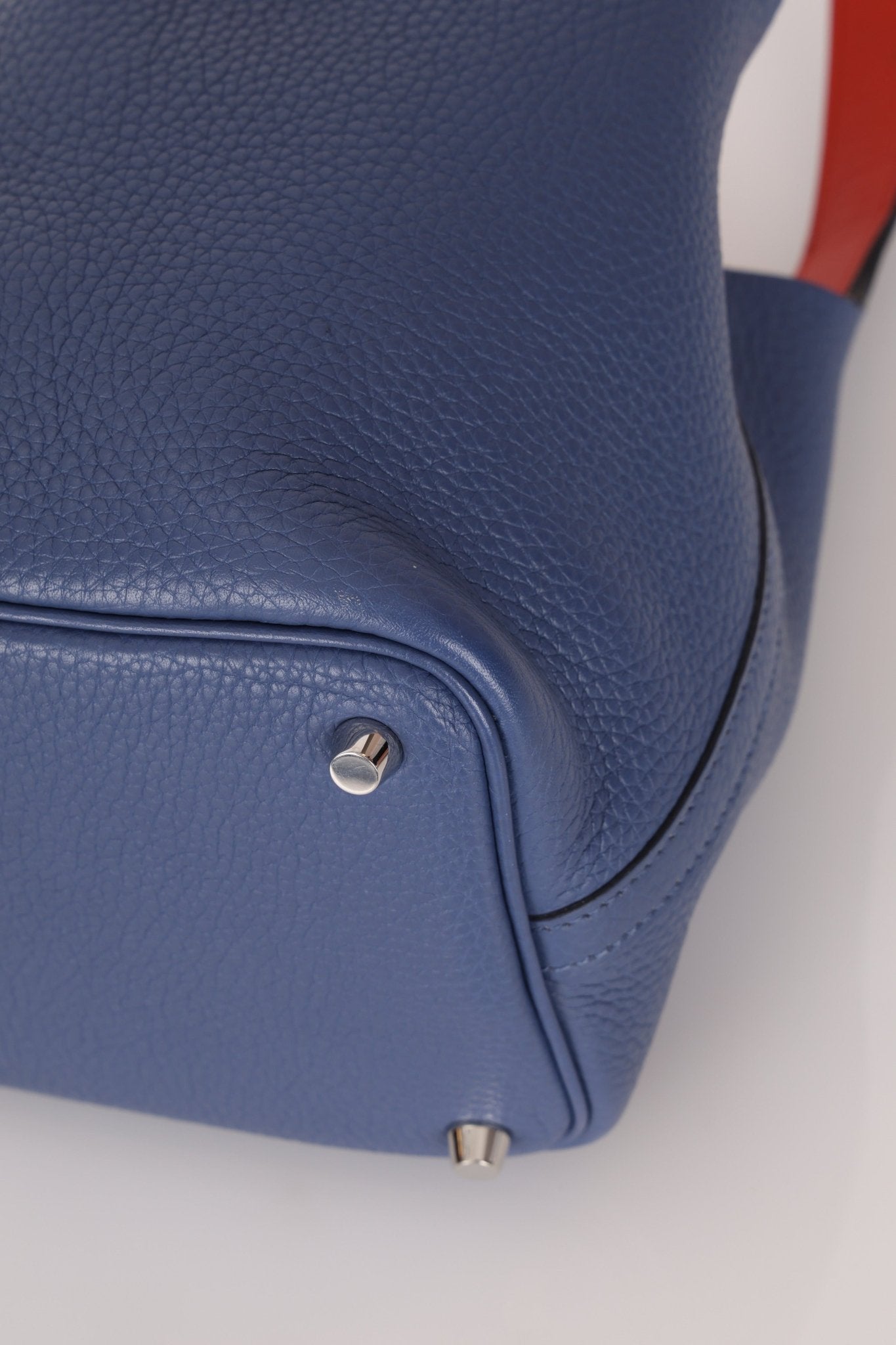 Hermès 2018 Bleu Brighton Capucine Taurillon Clemence and Swift Éclat Picotin Lock 18 PHW - FashioNica