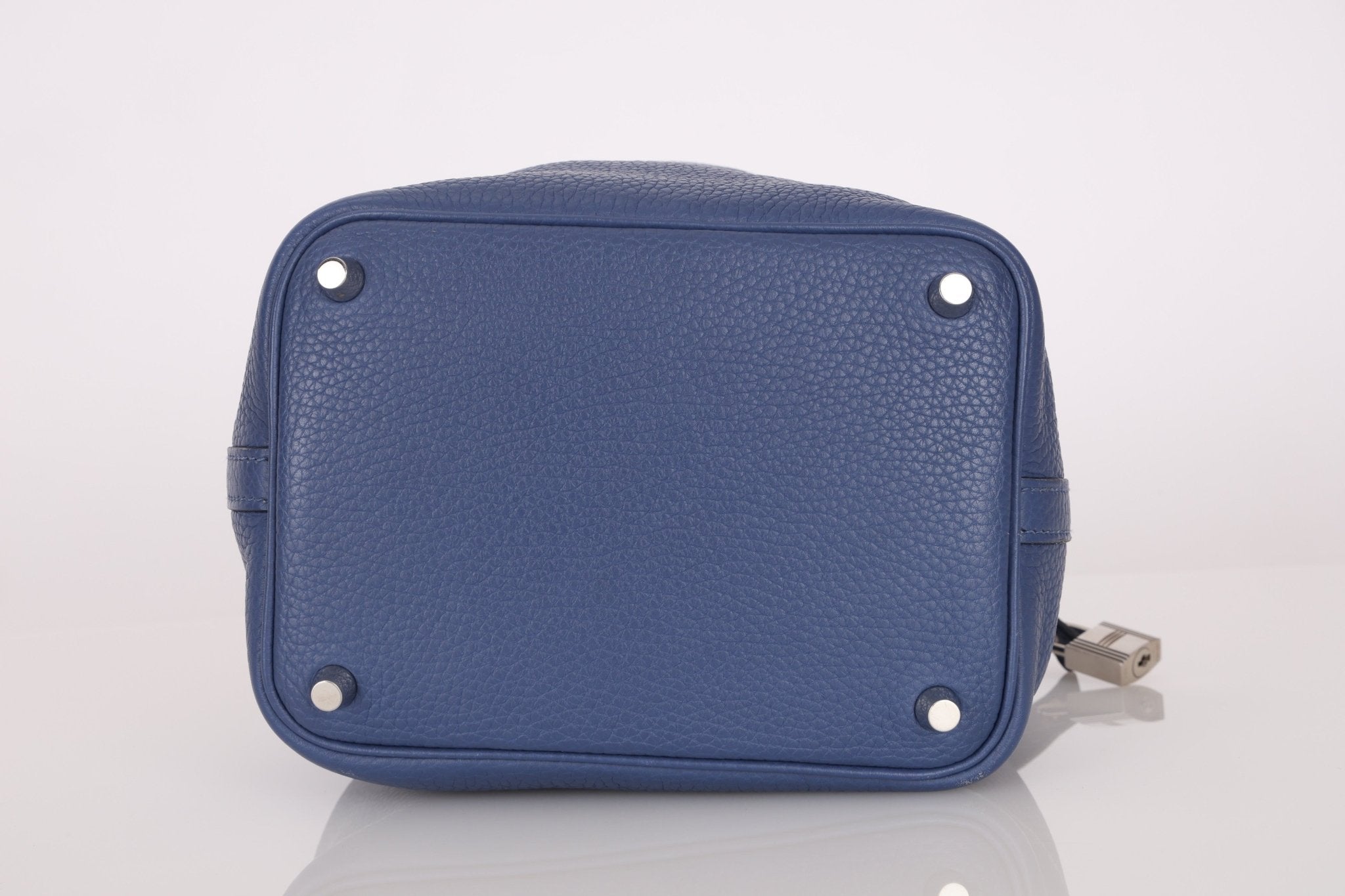 Hermès 2018 Bleu Brighton Capucine Taurillon Clemence and Swift Éclat Picotin Lock 18 PHW - FashioNica