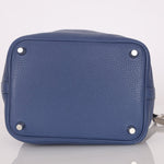 Hermès 2018 Bleu Brighton Capucine Taurillon Clemence and Swift Éclat Picotin Lock 18 PHW - FashioNica