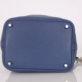 Hermès 2018 Bleu Brighton Capucine Taurillon Clemence and Swift Éclat Picotin Lock 18 PHW - FashioNica