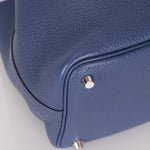 Hermès 2018 Bleu Brighton Capucine Taurillon Clemence and Swift Éclat Picotin Lock 18 PHW - FashioNica