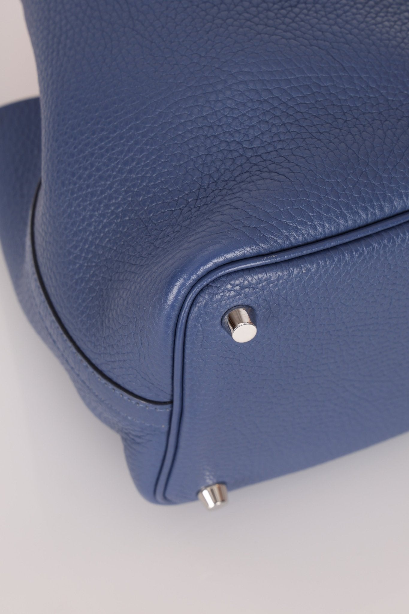 Hermès 2018 Bleu Brighton Capucine Taurillon Clemence and Swift Éclat Picotin Lock 18 PHW - FashioNica