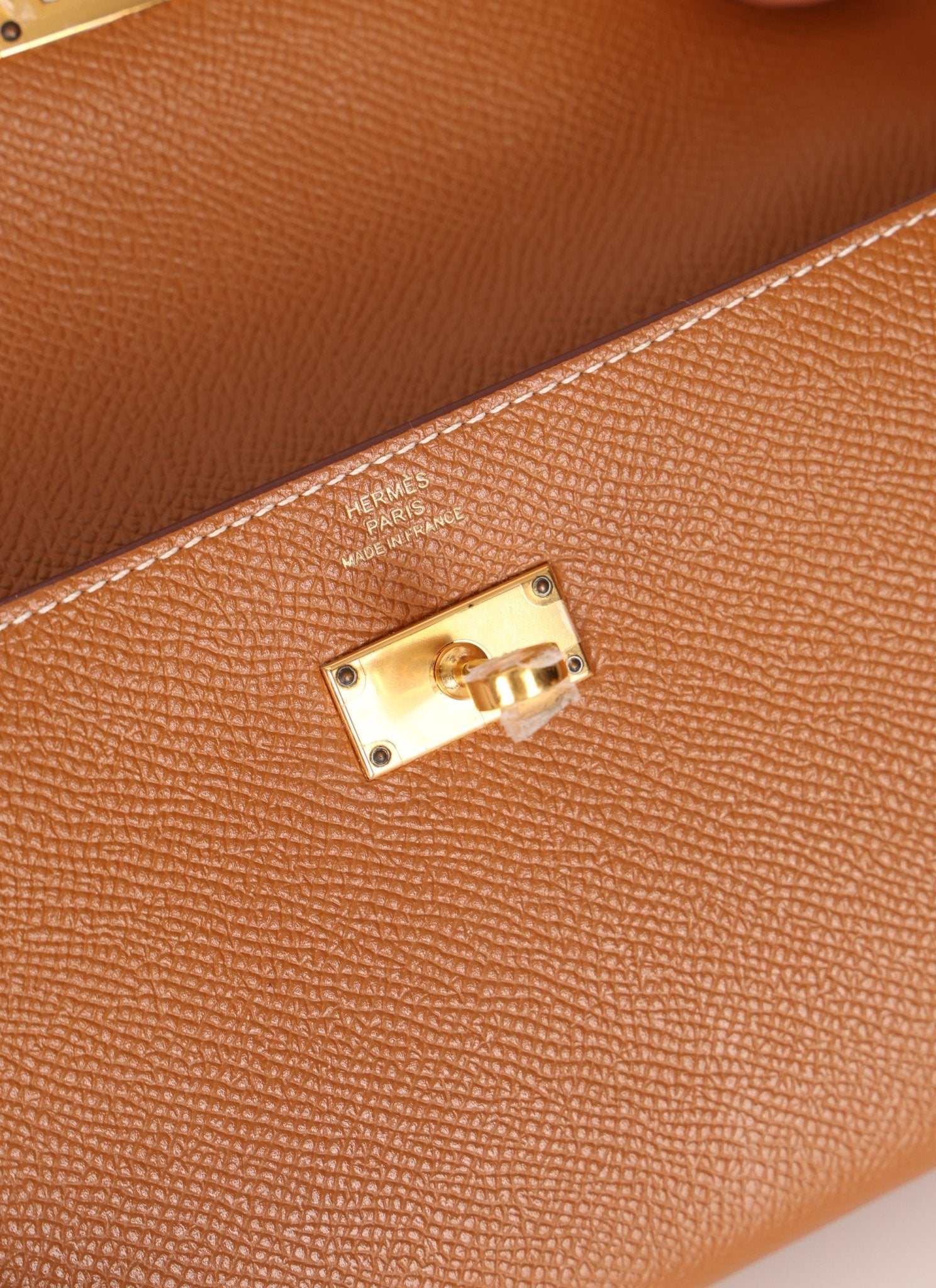 Hermes 2018 Gold Epsom Kelly Long Wallet with Custom Strap GHW - FashioNica