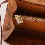 Hermes 2018 Gold Epsom Kelly Long Wallet with Custom Strap GHW - FashioNica