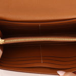 Hermes 2018 Gold Epsom Kelly Long Wallet with Custom Strap GHW - FashioNica
