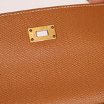 Hermes 2018 Gold Epsom Kelly Long Wallet with Custom Strap GHW - FashioNica