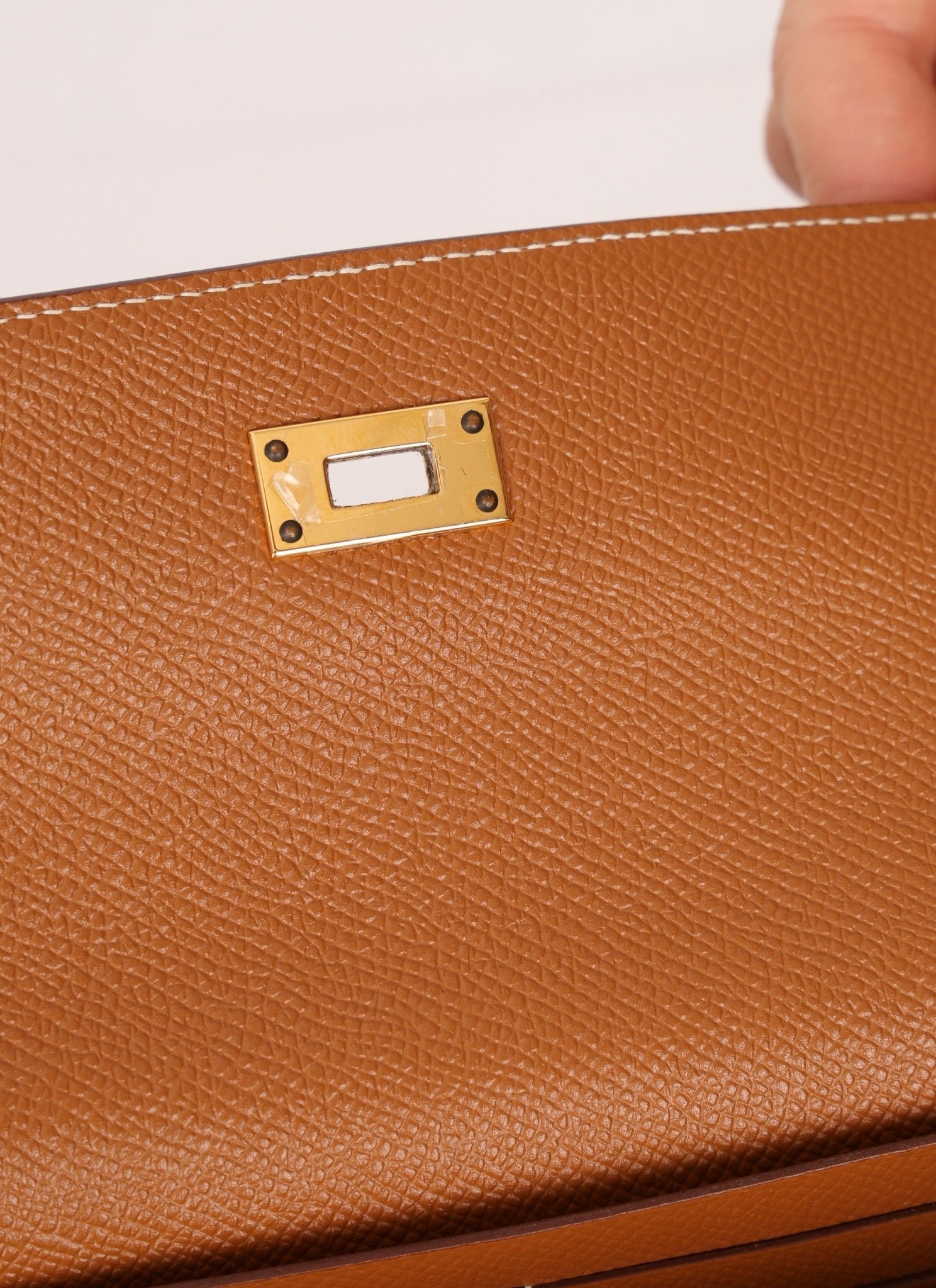 Hermes 2018 Gold Epsom Kelly Long Wallet with Custom Strap GHW - FashioNica