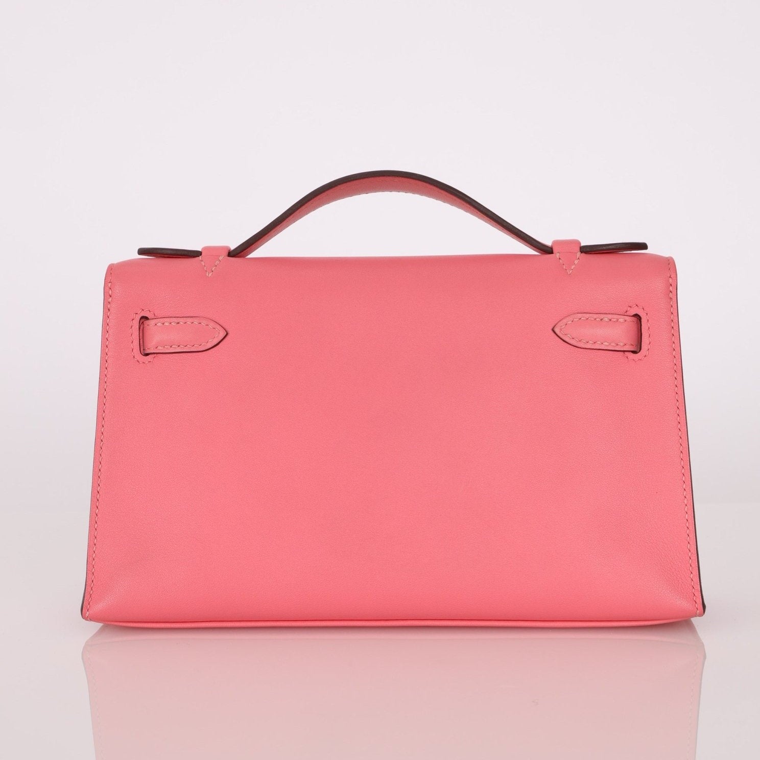 Hermès 2018 Rose Azalee Swift Kelly Pochette PHW - FashioNica