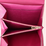 Hermès 2018 Rose Pourpre Ostrich Constance Short Wallet PHW with Chain - FashioNica