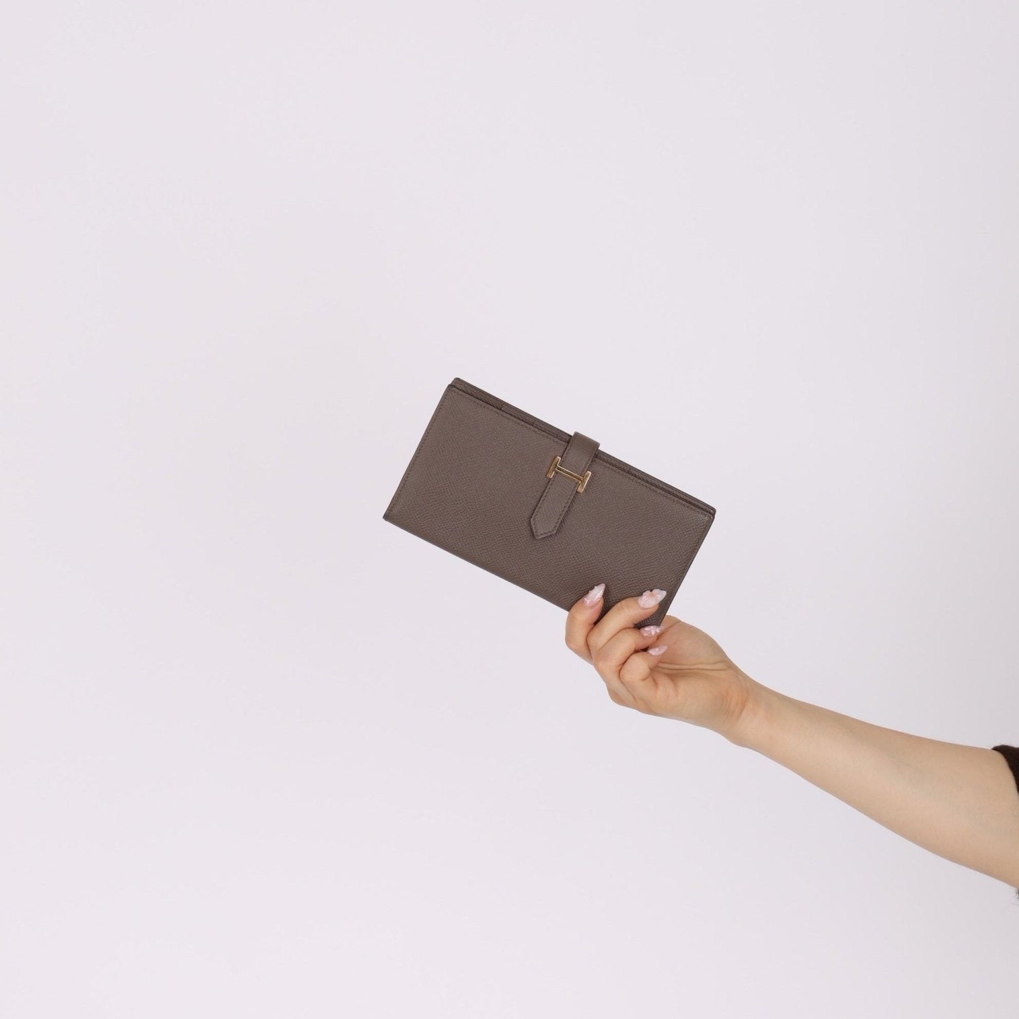 Hermès 2019 Etoupe Epsom Bearn Wallet - FashioNica