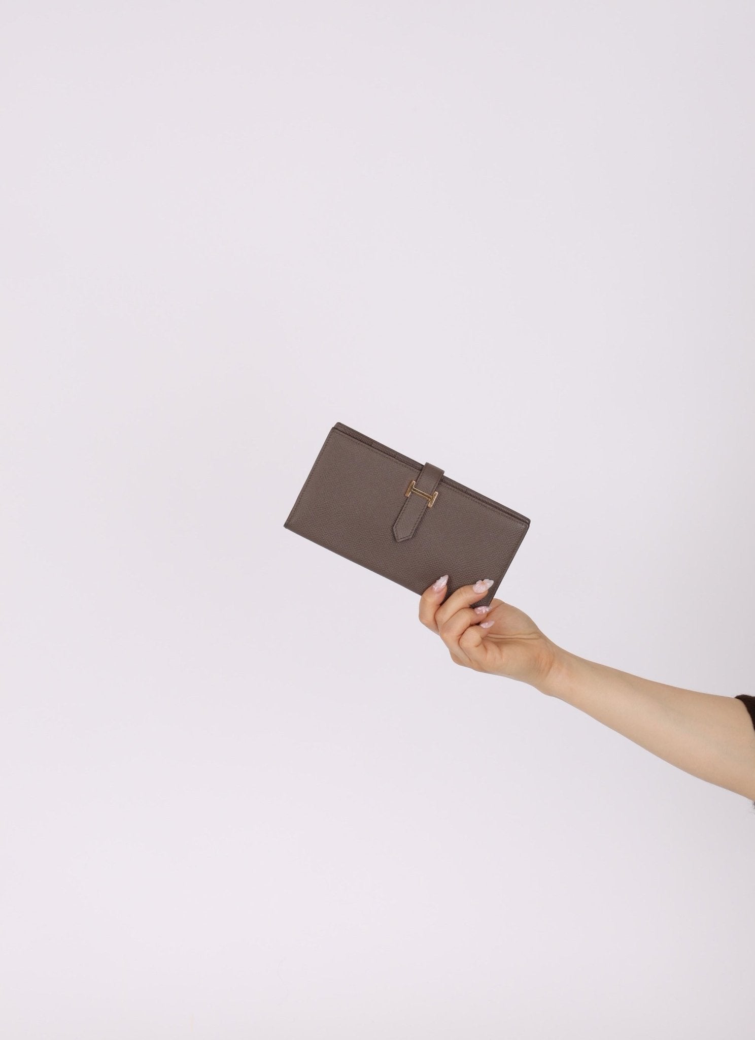 Hermès 2019 Etoupe Epsom Bearn Wallet - FashioNica