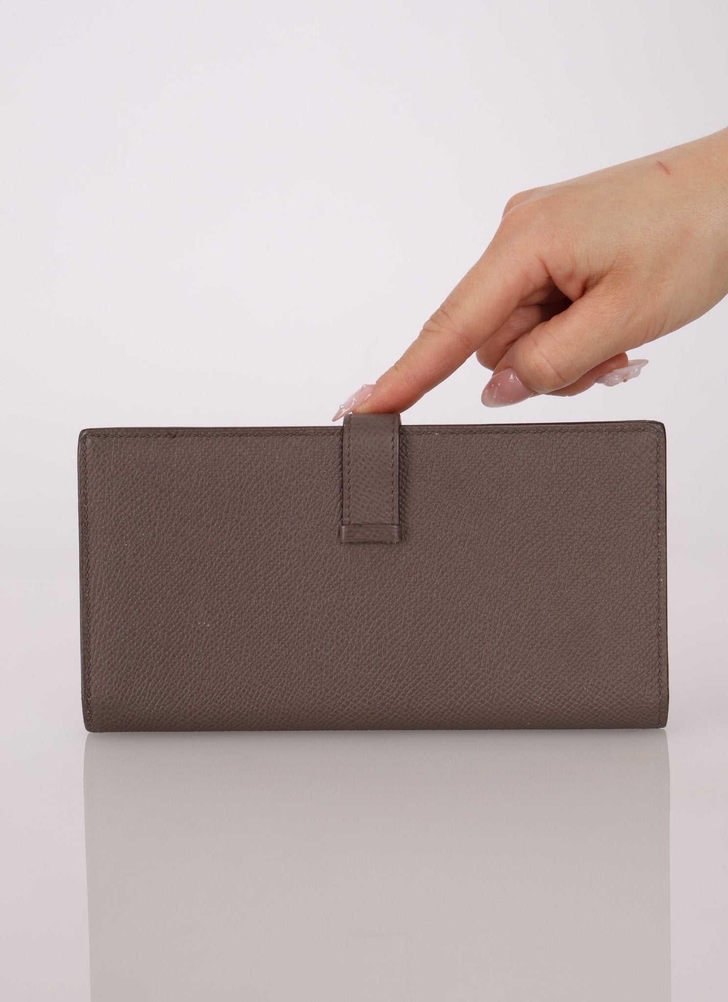 Hermès 2019 Etoupe Epsom Bearn Wallet - FashioNica