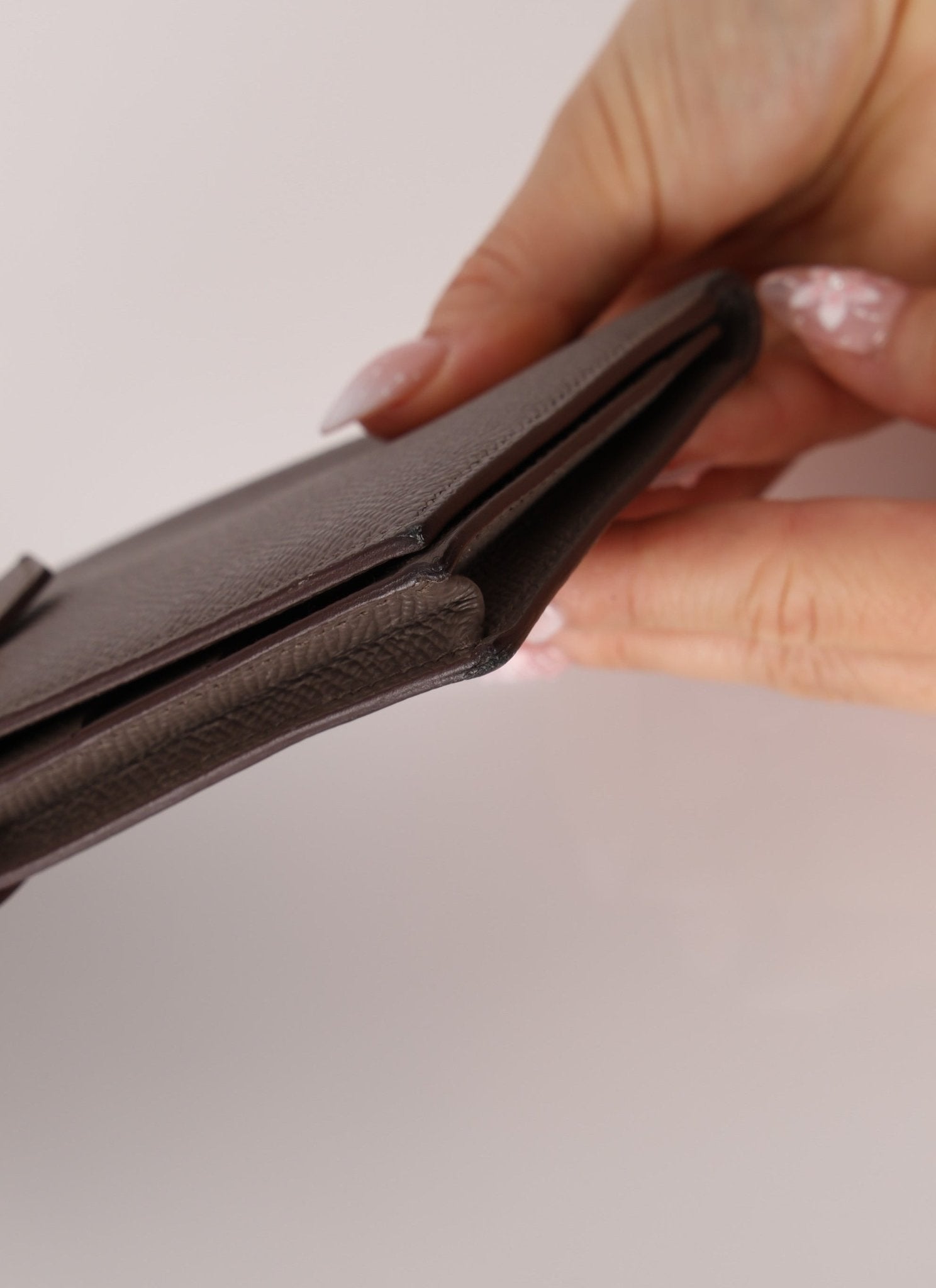 Hermès 2019 Etoupe Epsom Bearn Wallet - FashioNica