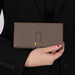 Hermès 2019 Etoupe Epsom Bearn Wallet - FashioNica