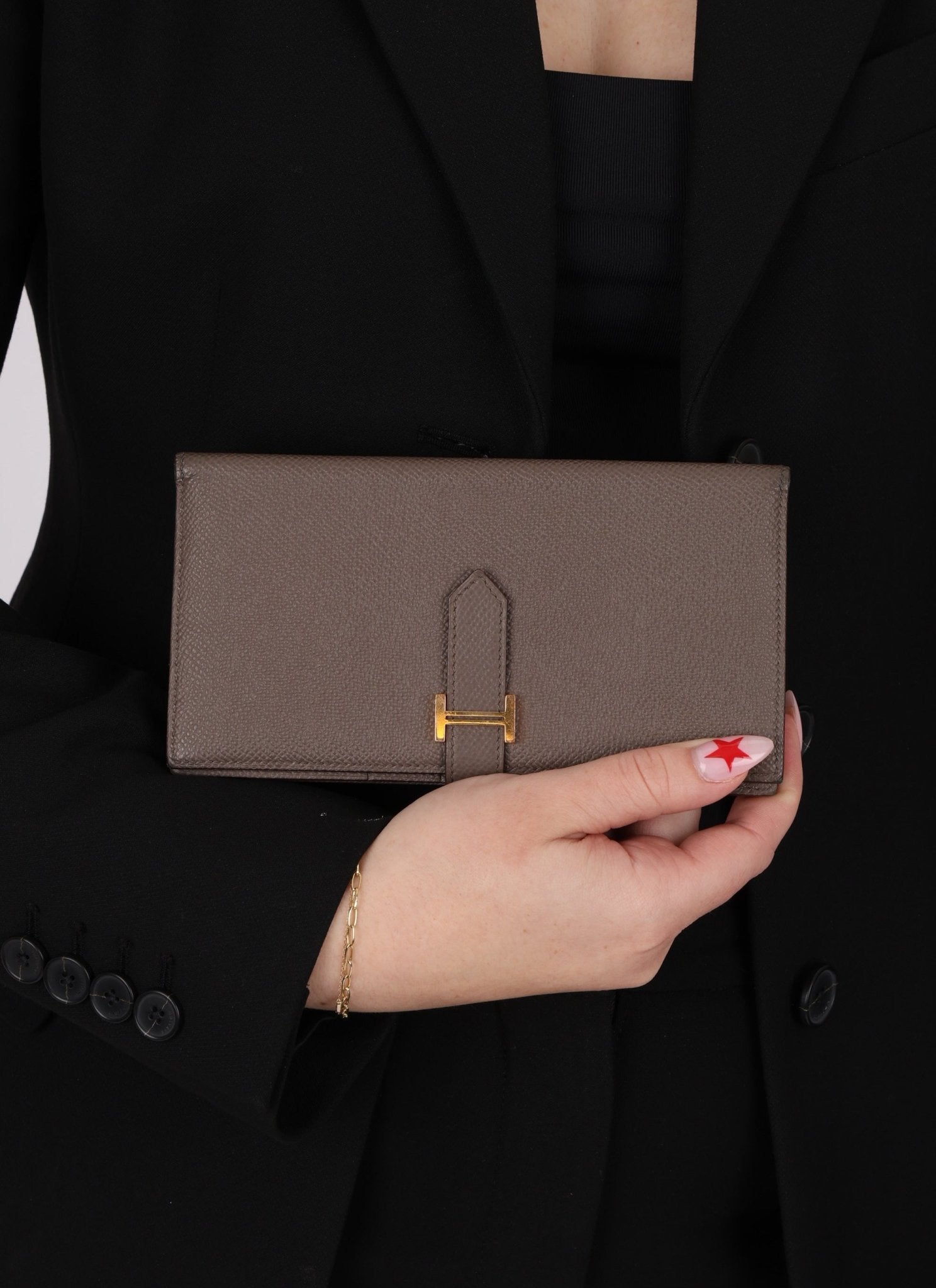 Hermès 2019 Etoupe Epsom Bearn Wallet - FashioNica