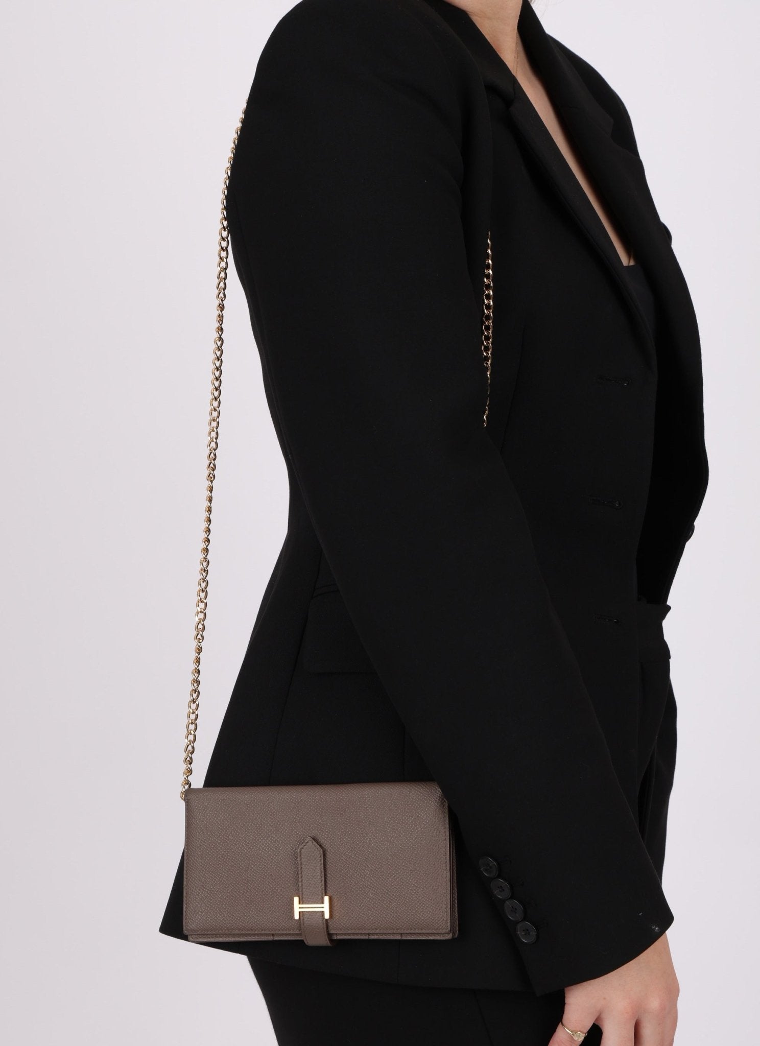 Hermès 2019 Etoupe Epsom Bearn Wallet - FashioNica