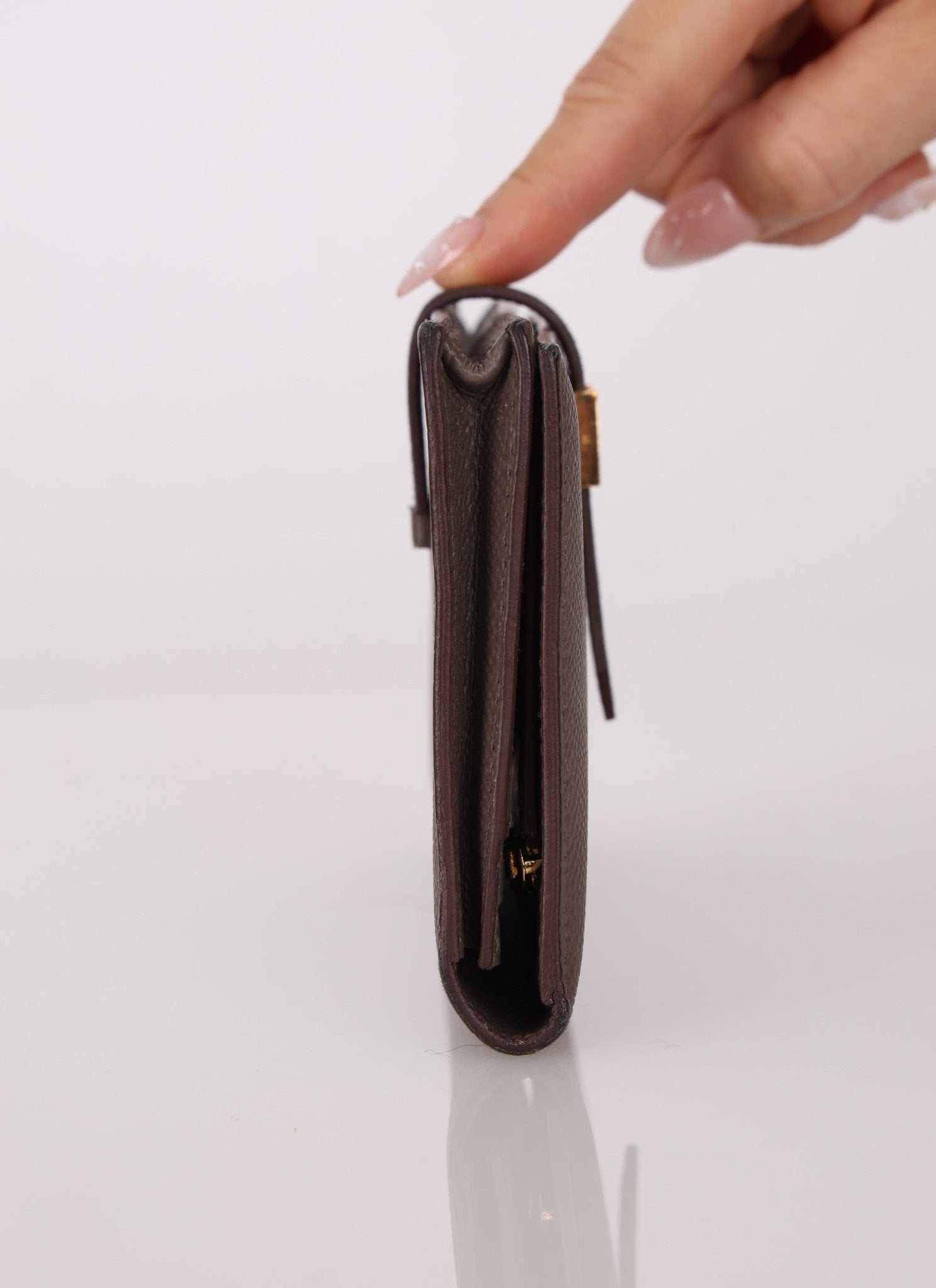 Hermès 2019 Etoupe Epsom Bearn Wallet - FashioNica