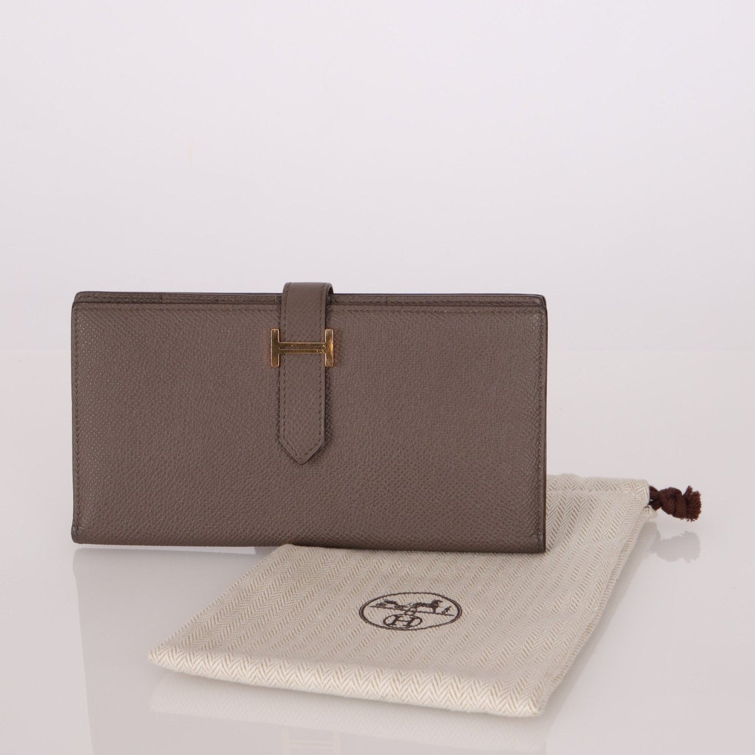 Hermès 2019 Etoupe Epsom Bearn Wallet - FashioNica