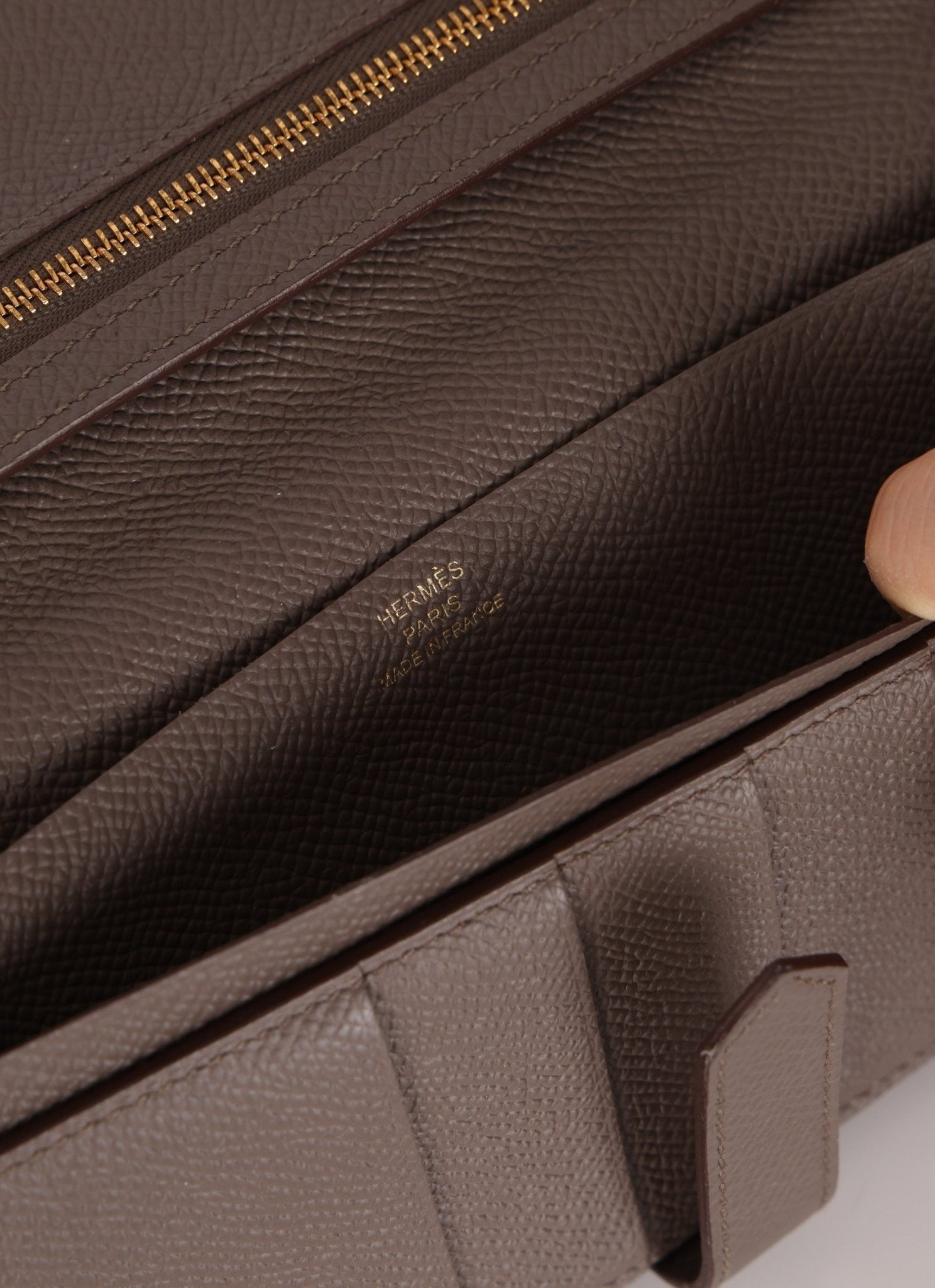 Hermès 2019 Etoupe Epsom Bearn Wallet - FashioNica