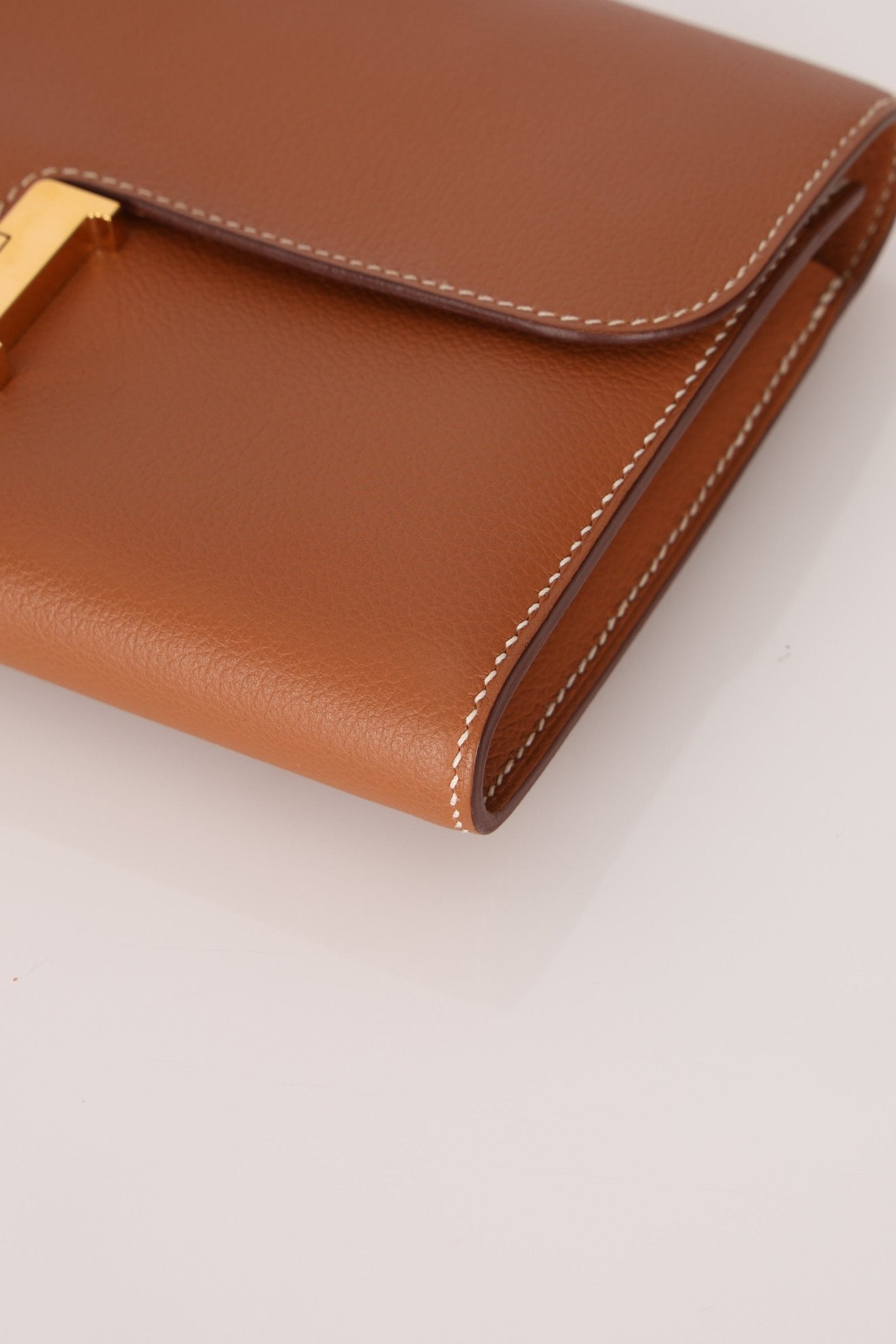 Hermès 2019 Gold Evercolor Constance Wallet GHW w Custom Strap - FashioNica