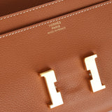 Hermès 2019 Gold Evercolor Constance Wallet GHW w Custom Strap - FashioNica