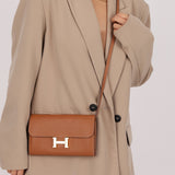 Hermès 2019 Gold Evercolor Constance Wallet GHW w Custom Strap - FashioNica