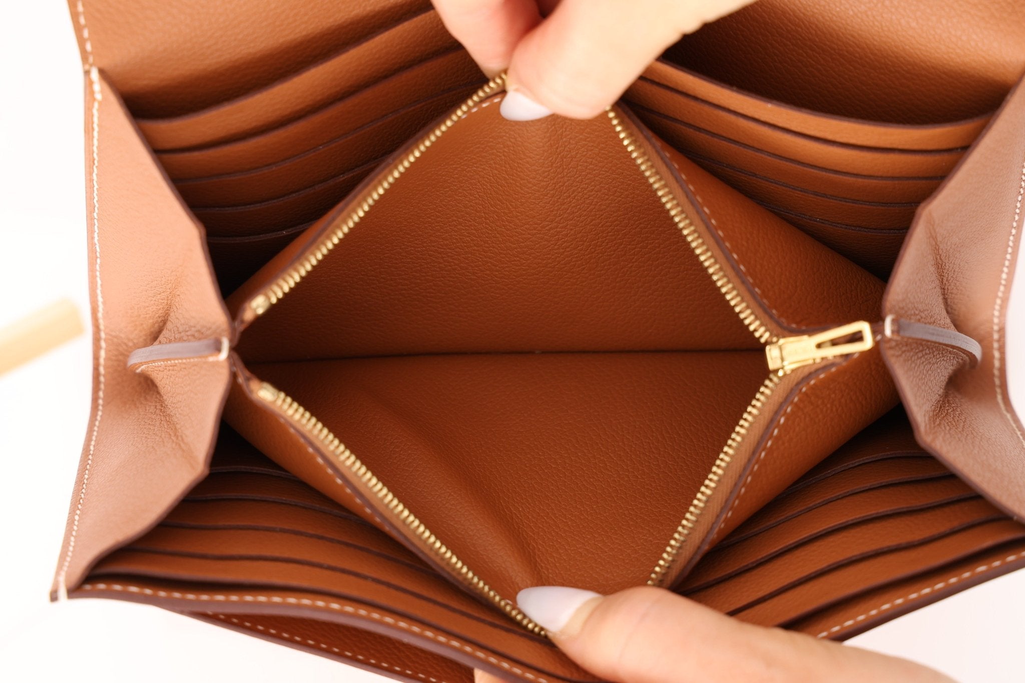 Hermès 2019 Gold Evercolor Constance Wallet GHW w Custom Strap - FashioNica