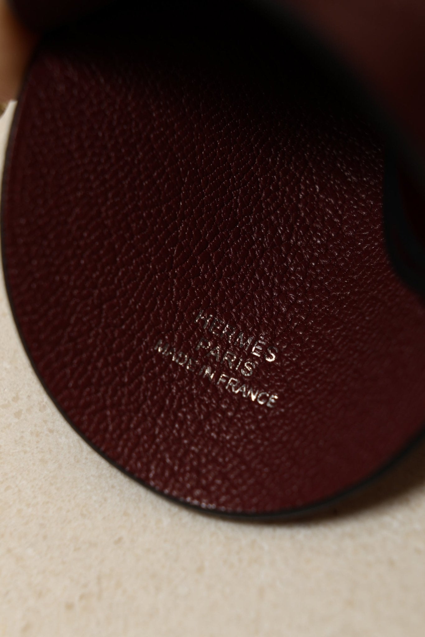 Hermès 2019 Rouge Sellier Epsom Mirror Bag Charm - FashioNica