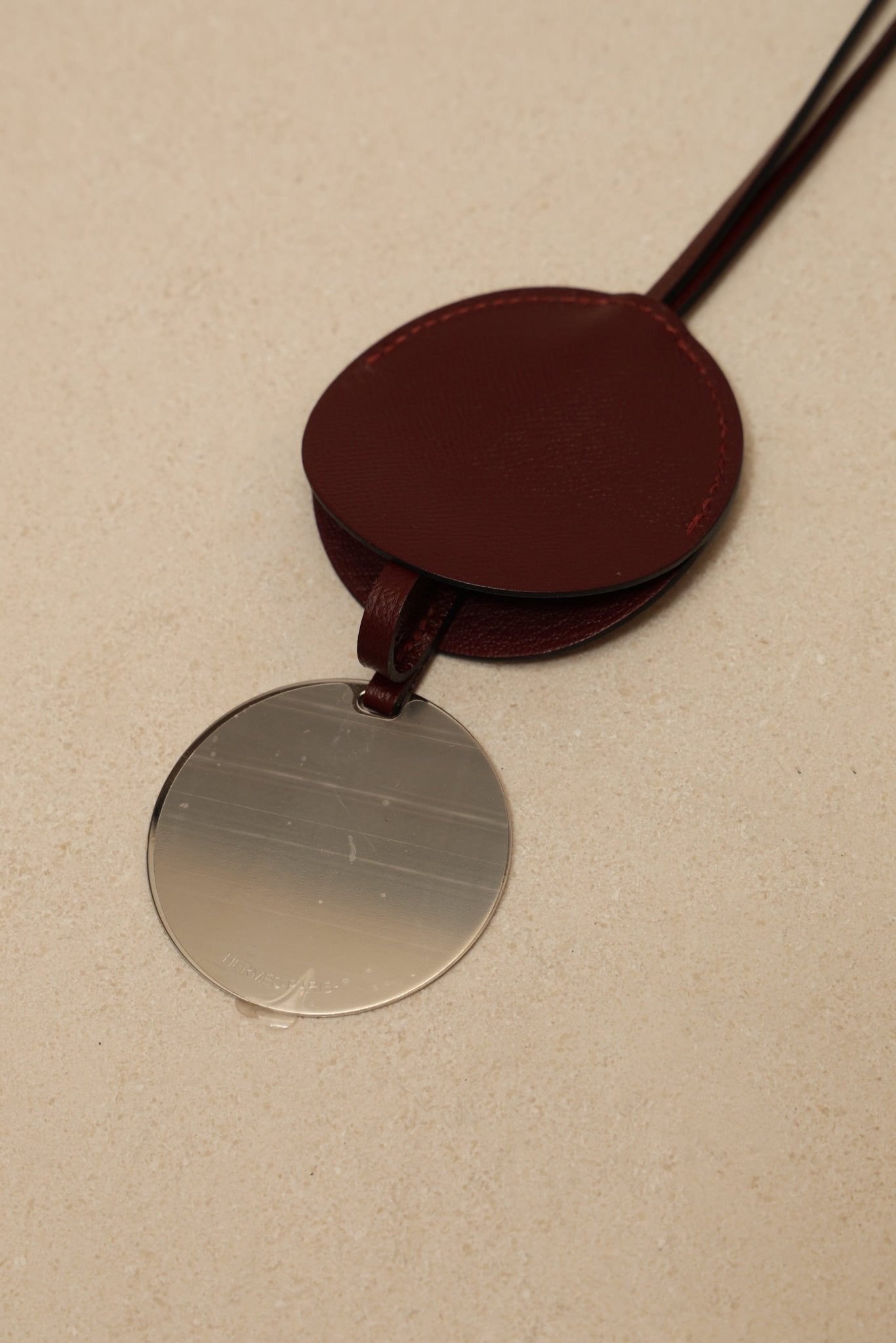 Hermès 2019 Rouge Sellier Epsom Mirror Bag Charm - FashioNica