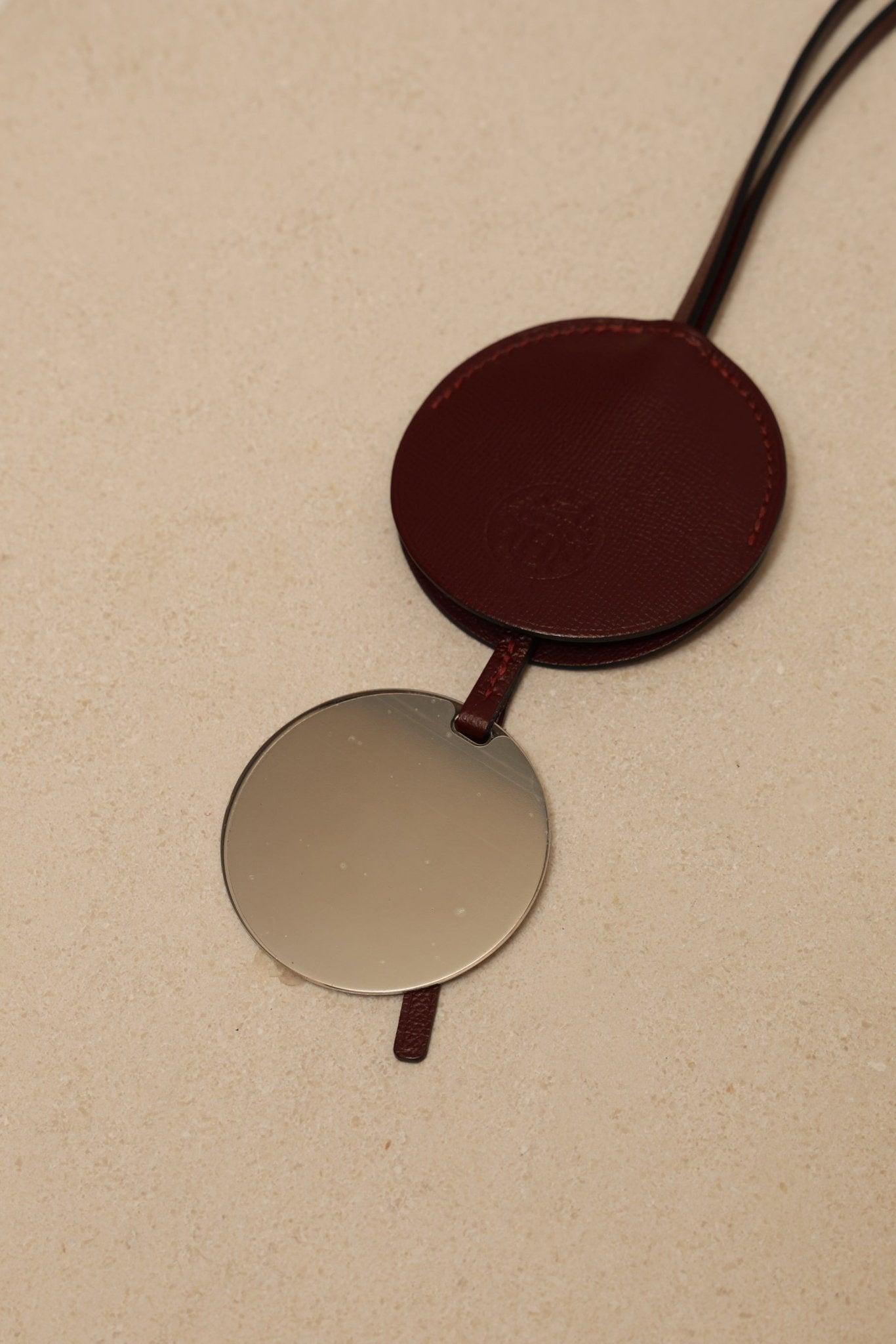 Hermès 2019 Rouge Sellier Epsom Mirror Bag Charm - FashioNica