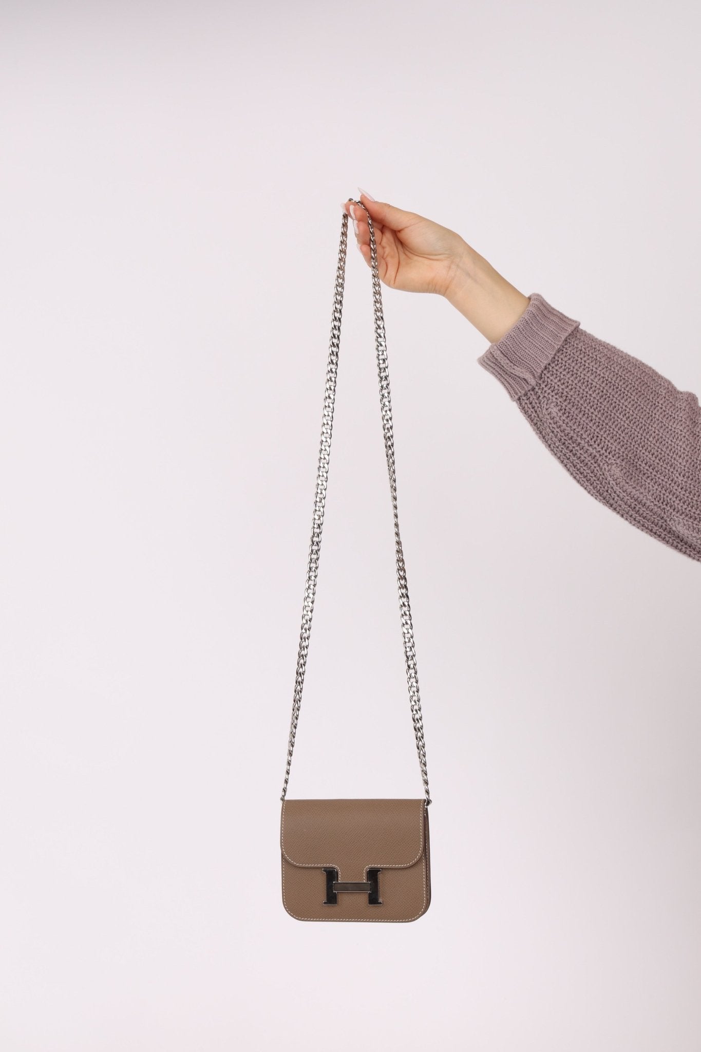 Hermès 2020 Etoupe Epsom Constance Slim Wallet PHW - FashioNica