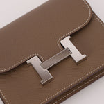 Hermès 2020 Etoupe Epsom Constance Slim Wallet PHW - FashioNica