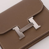 Hermès 2020 Etoupe Epsom Constance Slim Wallet PHW - FashioNica