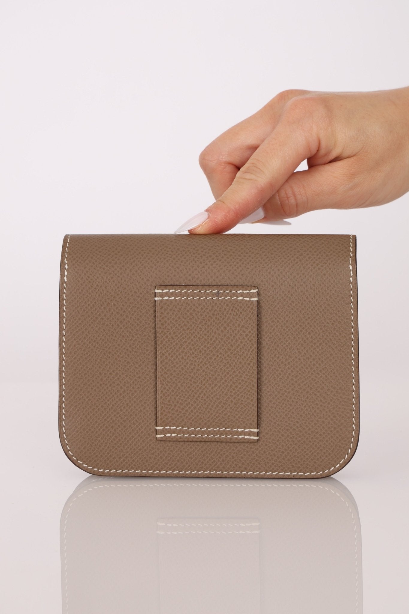 Hermès 2020 Etoupe Epsom Constance Slim Wallet PHW - FashioNica