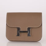 Hermès 2020 Etoupe Epsom Constance Slim Wallet PHW - FashioNica