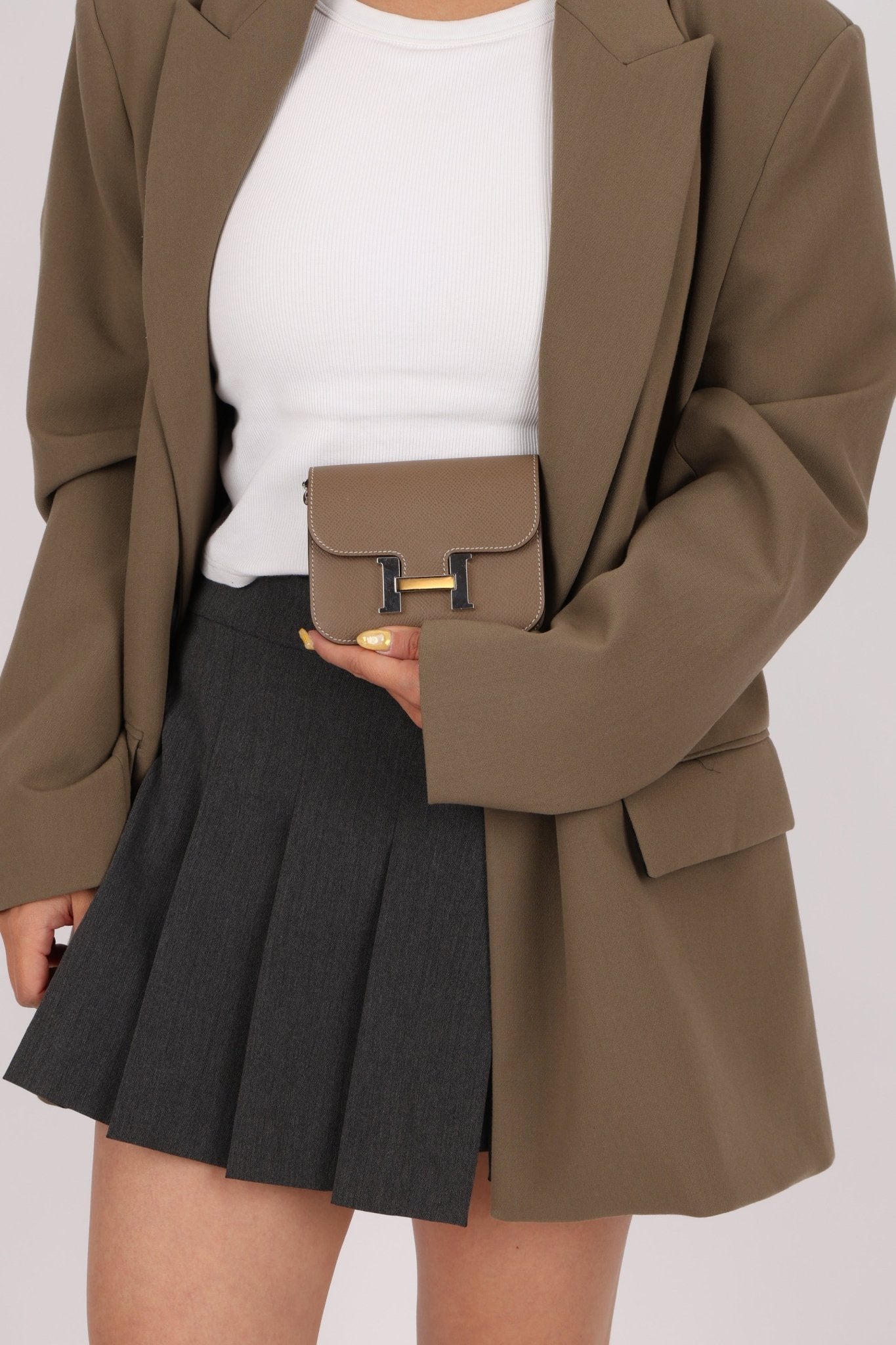 Hermès 2020 Etoupe Epsom Constance Slim Wallet PHW - FashioNica