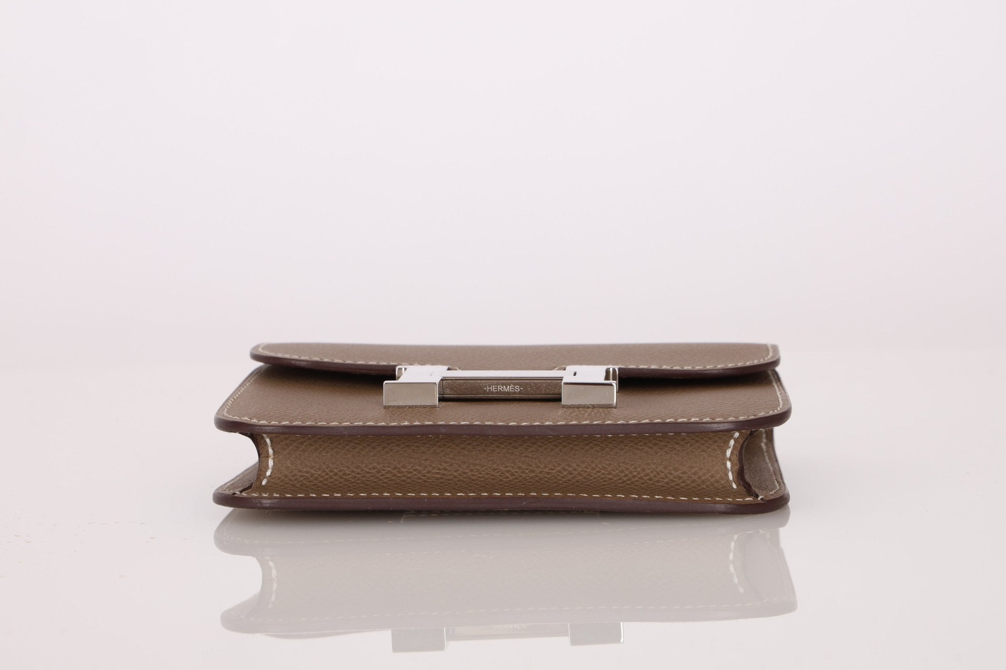 Hermès 2020 Etoupe Epsom Constance Slim Wallet PHW - FashioNica