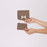 Hermès 2020 Etoupe Epsom Constance Slim Wallet PHW - FashioNica