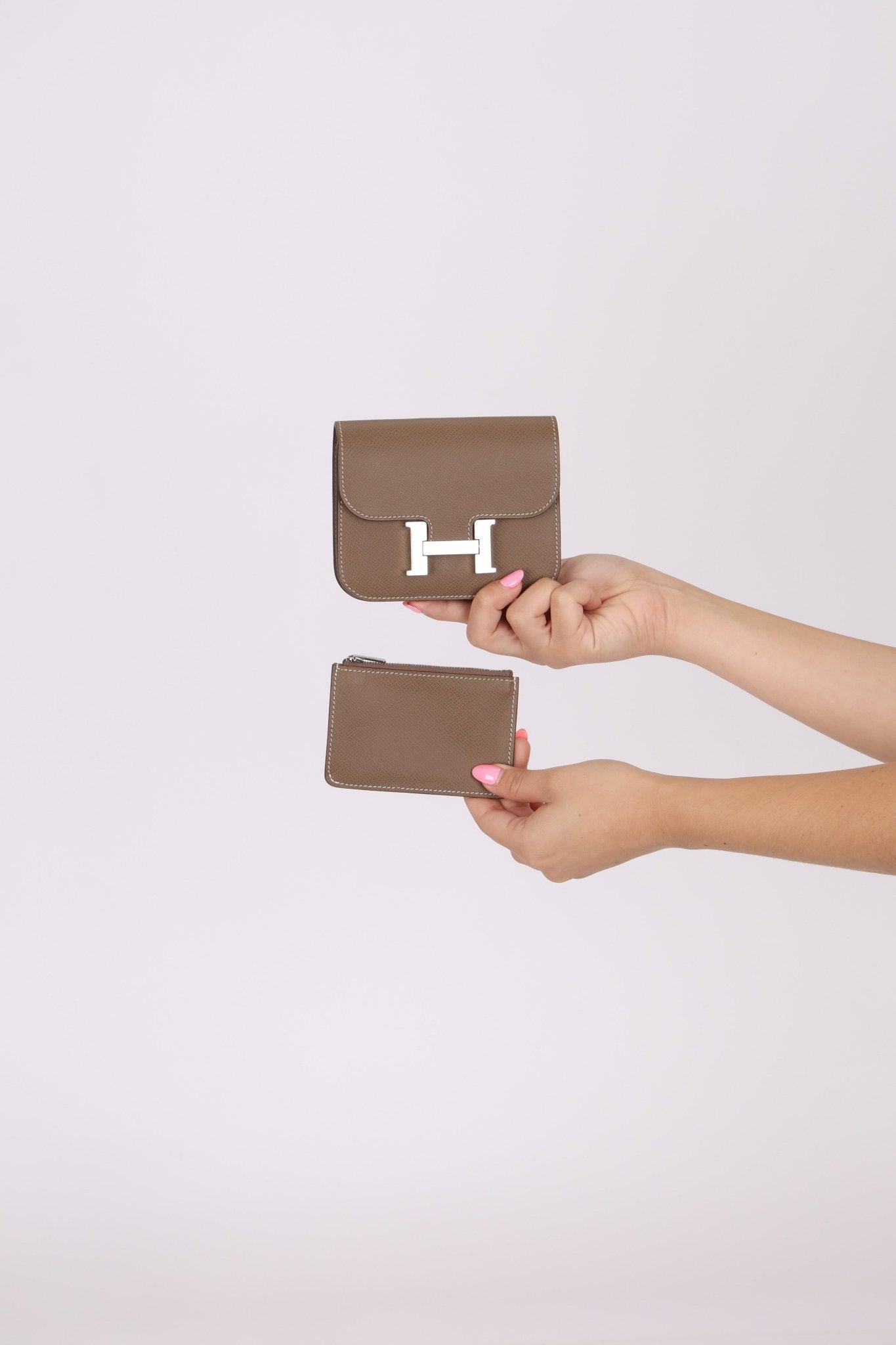 Hermès 2020 Etoupe Epsom Constance Slim Wallet PHW - FashioNica