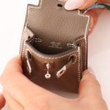 Hermès 2020 Etoupe Tadelakt Micro Kelly Twilly Bag Charm - FashioNica